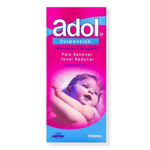 ادول 120مجم/5مل شراب معلق مسكن للالم وخافض للحرارة خالي من الكحول 100مل