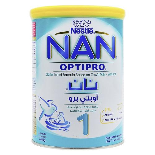 نستله نان اوبتي برو 1 حليب الاطفال من 0 الي 6اشهر 400جم