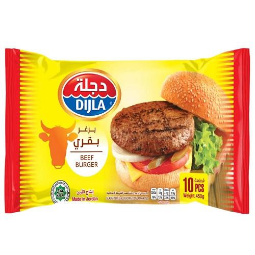 دجلة برجر بقري 10قطع 450جم