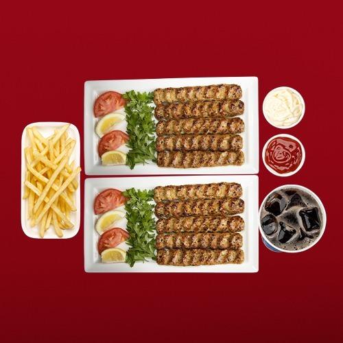 وجبة دبل كباب دجاج وسط