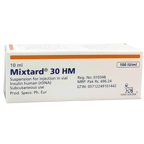 ميكستارد 30 اتش ام انسولين 100وحدة/ مل 1قارورة 10مل