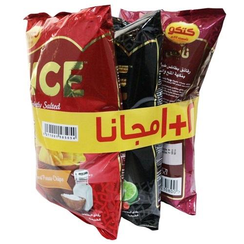 كتكو نايس رقائق شيبس بنكهات مختلفة 110جم 2+1مجانا