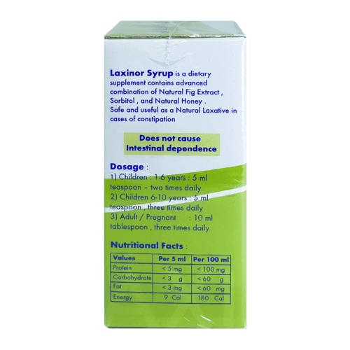 لاكسينور شراب ملين طبيعي لعلاج الامساك 200مل