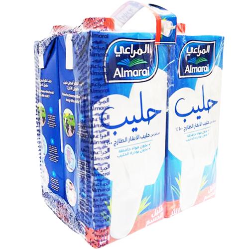 المراعي حليب قليل الدسم طويل الامد 1لتر 4حبة