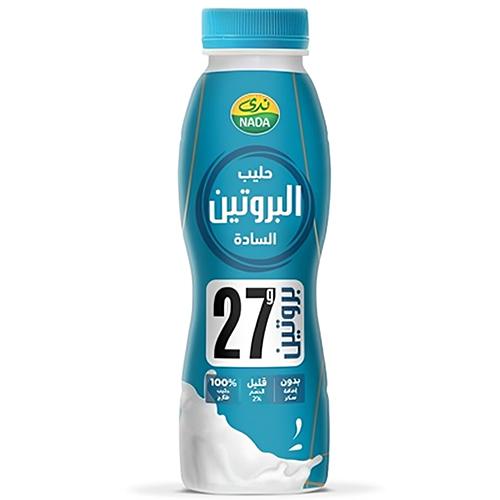 ندى حليب بروتين سادة قليل الدسم 320مل