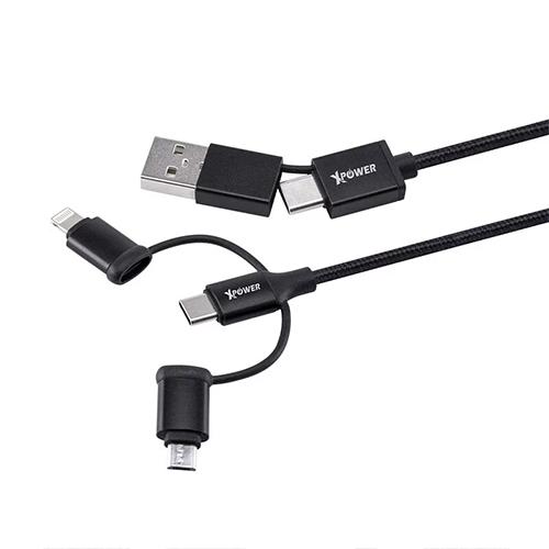 اكس باور كابل 60واط 6في1 اسود موديل رقم.XP-PDX6-100-BK