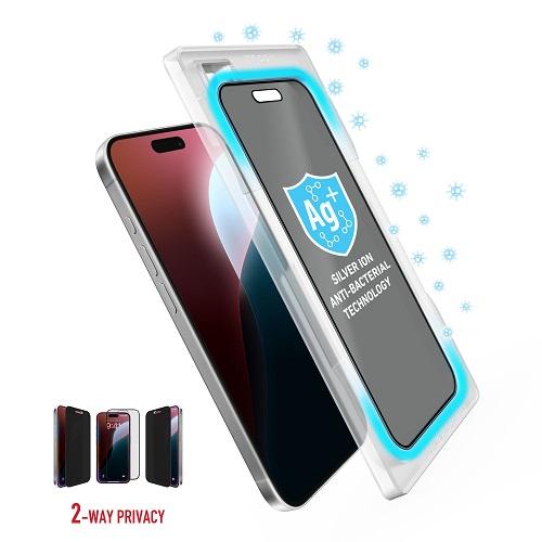 توري بودي جلاس شاشة حماية زجاج بخصوصية لايفون 16 برو موديل رقم.IP2463P-BDG-AB03