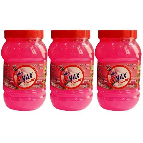 اي ماكس جل معطر للارضيات برائحة الورد 1.8لتر 3حبة