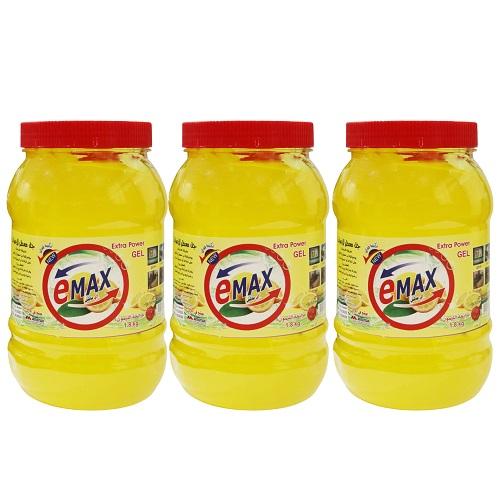 اي ماكس جل معطر للارضيات برائحة الليمون 1.8لتر 3حبة