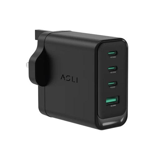 اسلي ثاندرفولت سيرج شاحن حائط بقوة 100واط مزود ب3منافذ USB C و 1منفذ USB اسود