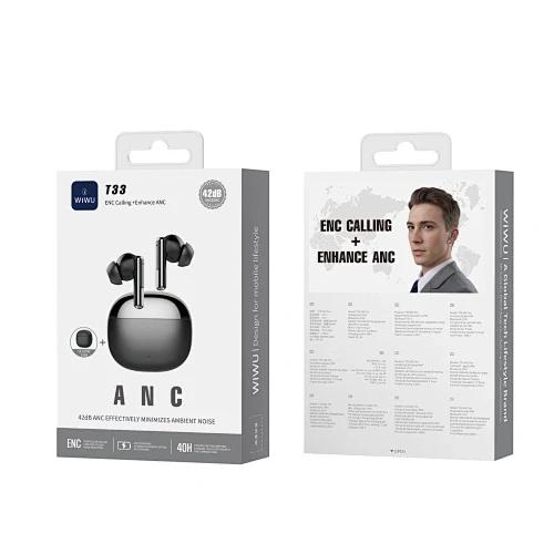 ويوو سماعات اذن لاسلكية احترافية مقاومة للماء مع تقنية الغاء الضوضاء الهجينة اسود