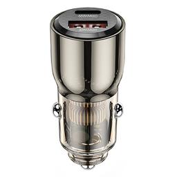 ويوو شاحن سيارة سريع من سبيكة الزنك 95واط اسود شفاف