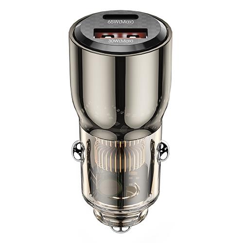 ويوو شاحن سيارة سريع من سبيكة الزنك 95واط اسود شفاف