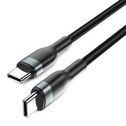 ويوو كابل USB C الي USB C للشحن السريع 100واط 2م اسود