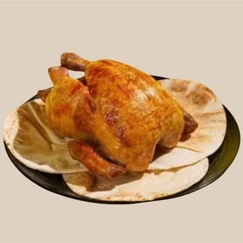 دجاجة شواية كاملة مع خبز
