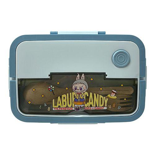 لانش بوكس لابوبو مقسم 3 اقسام لون ازرق