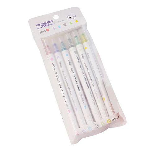 مجموعة الوان راسين 6 لون اشكال نجمة/قلب/قمر/قطرة/مربع/مثلث