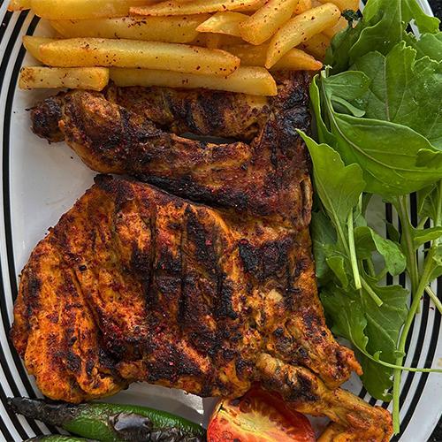 نصف دجاج فحم