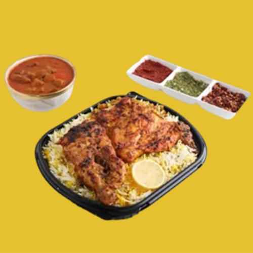 مجبوس دجاج مشوي على الفحم