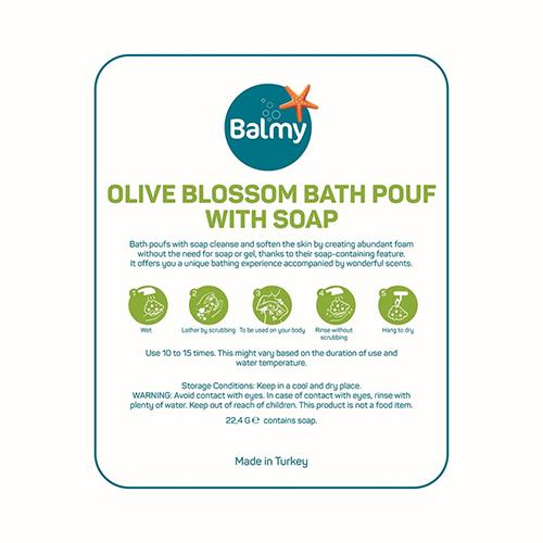 بالمي ليفة بف مع قطع صابون برائحة زهرة الزيتون 5329