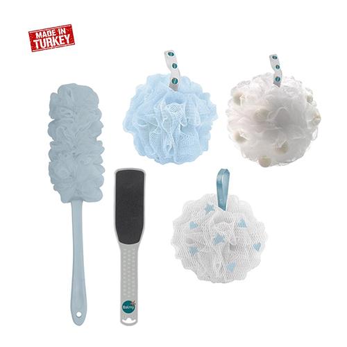 بالمي طقم ليف حمام 5في1 ازرق 6395