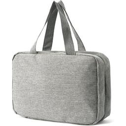 حقيبة معلقة لتنظيم المكياج محمولة مقاومة للماء رمادي