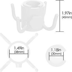 لينك ايديا خطافات تعليق مظلة الشاطئ بلاستيكية قابلة للتعديل 4قطع ابيض