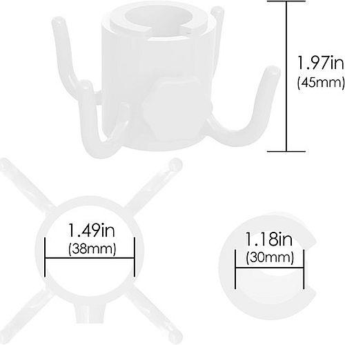 لينك ايديا خطافات تعليق مظلة الشاطئ بلاستيكية قابلة للتعديل 4قطع ابيض
