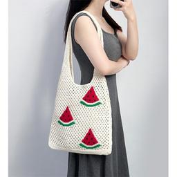 حقيبة منسوجة جديدة محبوكة كبيرة السعة