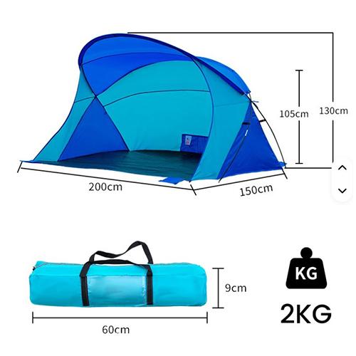 خيمة شاطئ سريعة الفتح 200×150×130 سم