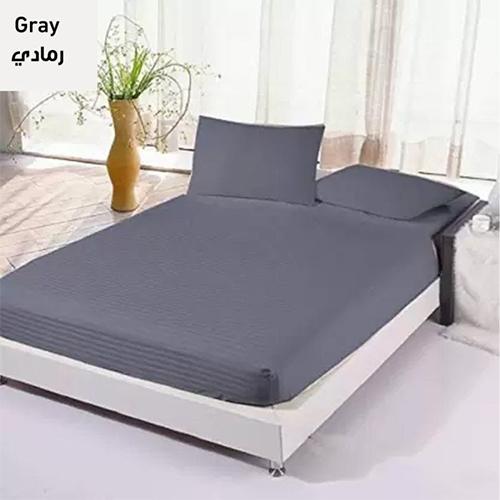 اكتيف ملاءة سرير مزدوجة 160x200سم رمادي موديل رقم.P309