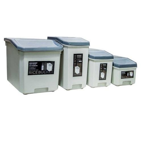 صندوق تخزين حبوب الارز 30كجم رمادي موديل رقم.K1206-GY-30