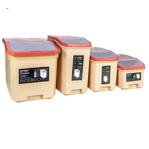 صندوق تخزين حبوب الارز 20كجم برتقالي موديل رقم.K1205-OR-20