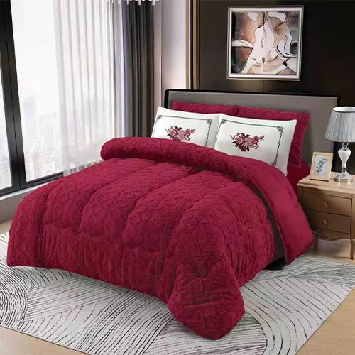طقم لحاف شتوي احمر موديل رقم.K1327