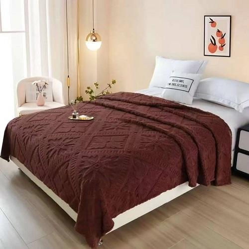 اكتيف بطانية فاخرة ومريحة 200x230سم بني موديل رقم.K1932