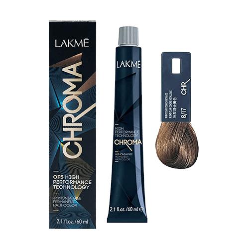 لاكمي كروما 8/17 صبغة لتغطية الشعر الابيض 60مل اشقر فاتح رمادي
