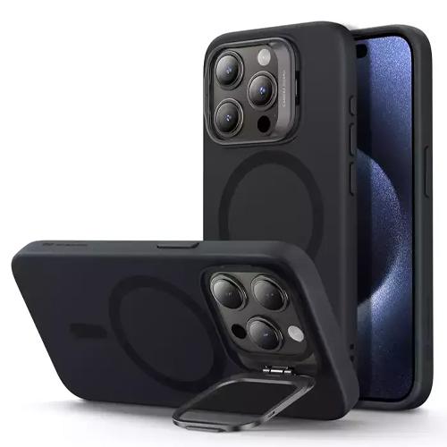 اي اس ار كلود سوفت غطاء حماية لهاتف ايفون 15 برو مع استاند هالو لوك اسود رقم.36463