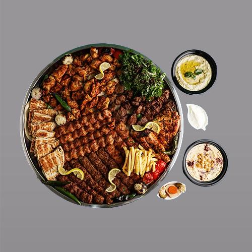 صينية مشويات مشكله تكفي من 5الى6 اشخاص