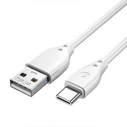 ويوو كيبل سيليكون USB الى Type C شحن سريع 1م ابيض