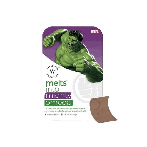 ويل بيينج نيوترشن ميلتس أوميغا قوية شرائح فموية رفيعة بنكهة الفراولة والنعناع 30شريحة