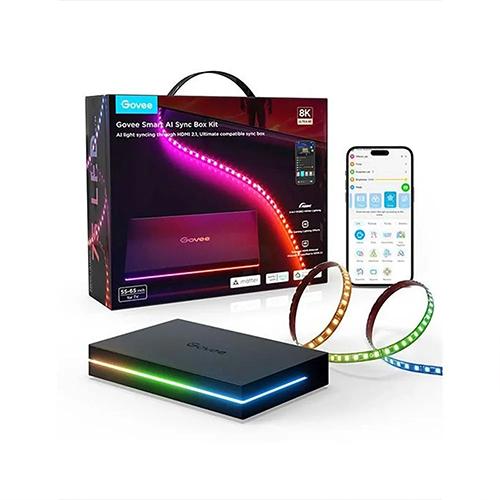 جوفي ايه اي بوكس جهاز بمنفذ HDMI 2.1 متزامن مع شريط اضاءة لتلفزيونات من55الى65 بوصة رقم.41931