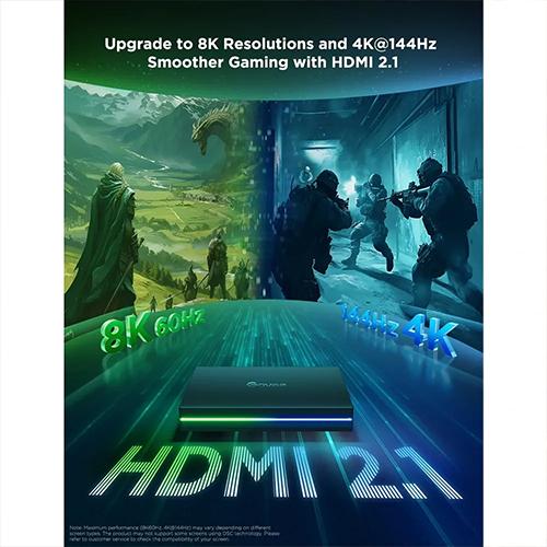 جوفي ايه اي بوكس جهاز بمنفذ HDMI 2.1 متزامن مع شريط اضاءة لتلفزيونات من55الى65 بوصة رقم.41931