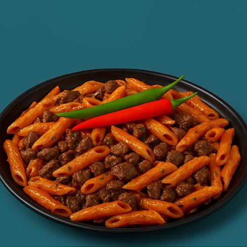 ماعون مكرونة صلصة بالكبدة