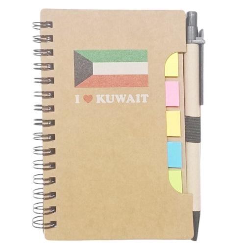 نوتة وسط مع قلم