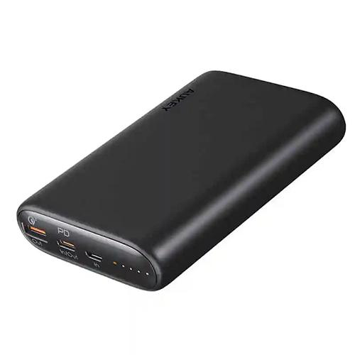 اوكي اسينشال باور بنك 15000مللي امبيرQC وPD بمنفذين USB وType C شحن سريع 18واط اسود موديل رقم.PB-Y39