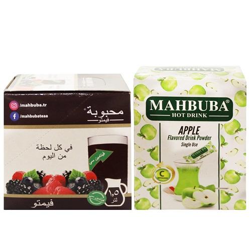 محبوبة مسحوق شراب الفيمتو 9جم 24حبة + شاي بنكهة التفاح 1.5جم 24حبة