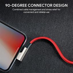 اوكي للالعاب كابل USB الى لايتنينيج MFi بزاوية قائمة 1.2م اسود