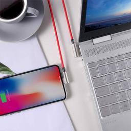 اوكي للالعاب كابل USB الى لايتنينيج MFi بزاوية قائمة 1.2م اسود