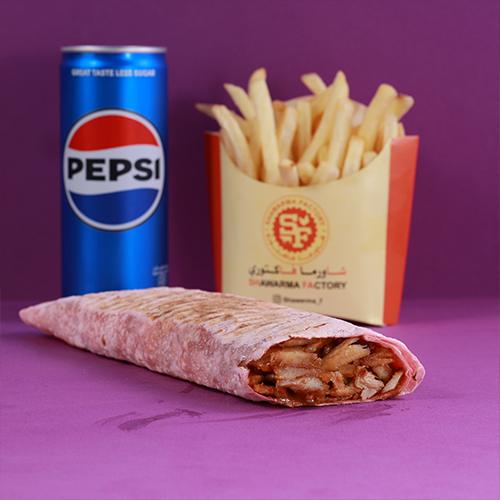 وجبة شاورما دجاج على الفحم