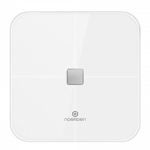 نوردن سينسوري ميزان سمارت للجسم لتتبع معدل ضربات القلب وتحليل تكوين الجسم ابيض 10مقاييس حيوية مفصلة